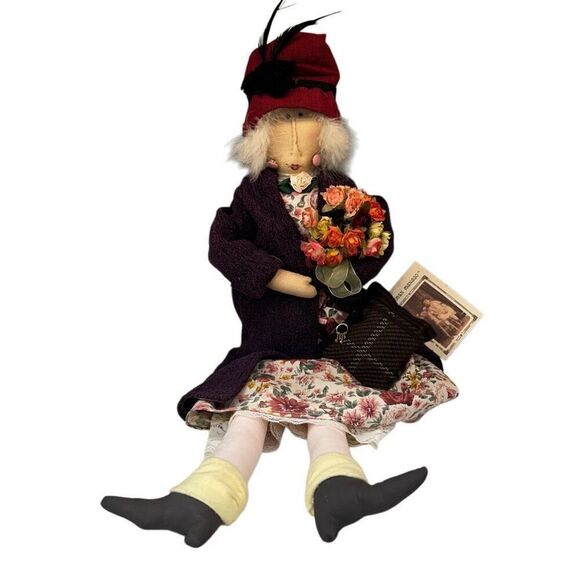 Vtg Original Designs by Carmen Manago Hazel Old Lady Doll 24" Multicolor - Picture 2 of 13